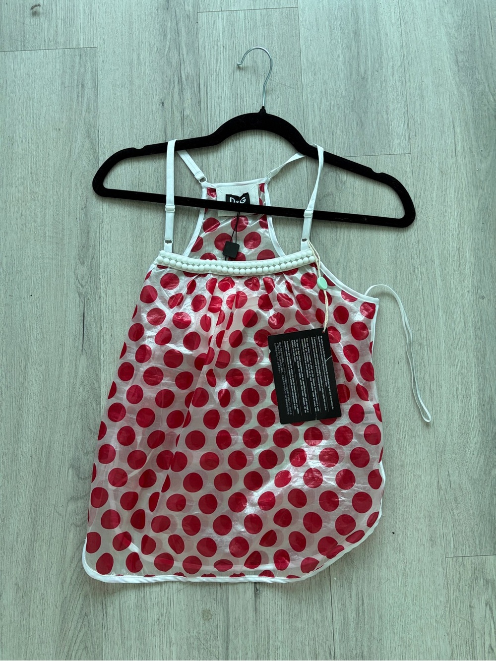 Dolce & Gabbana Red Polka Dot Halter Top